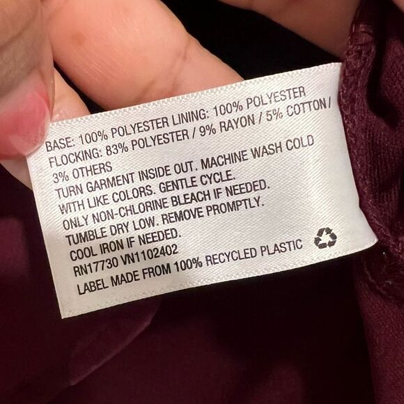 Xhilaration Women's Sleeveless Shift Dress Burgundy Polka Dot Size Small Lined - Picture 6 of 8